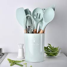 Jogo De Utensílios De Cozinha De Silicone (Kit 12 Peças)